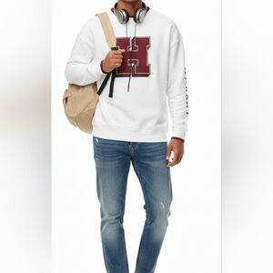 Divided H&M Harvard Oversized Printed Sweatshirt College Academia XS Casual Sku2